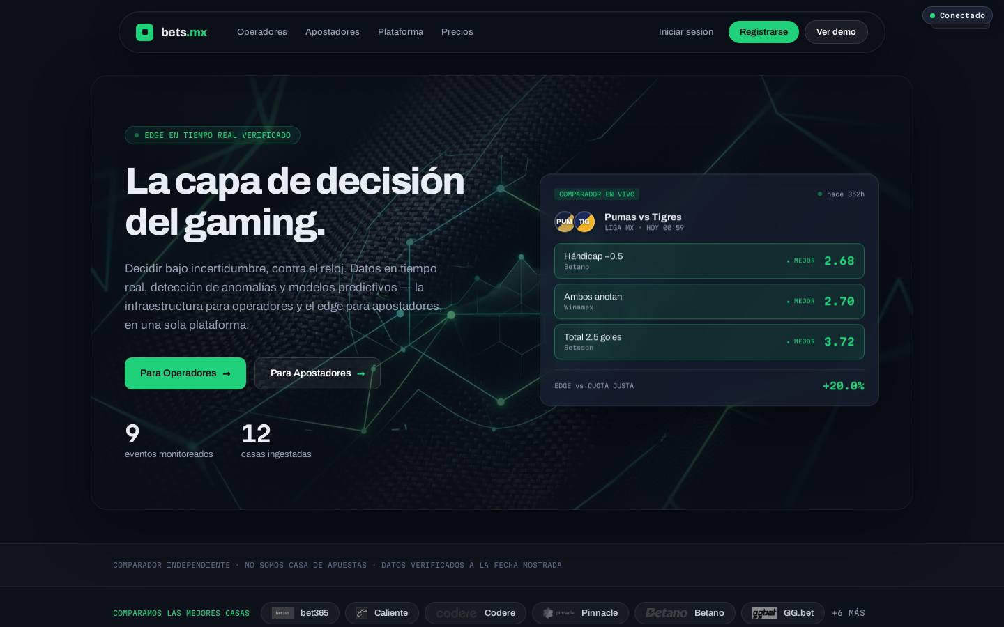 Bets.mx homepage