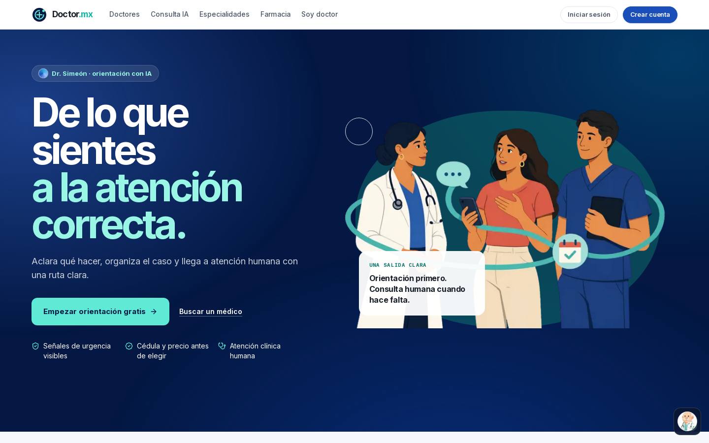 Doctor.mx homepage