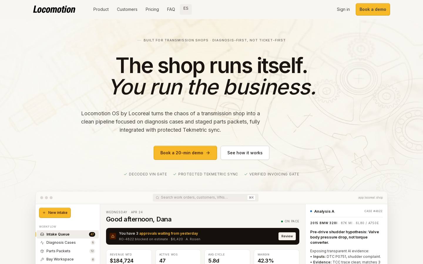Locoreal homepage